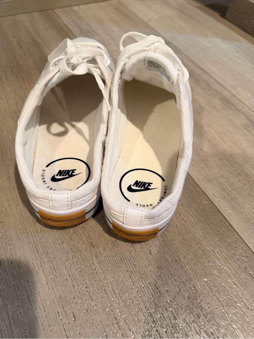 White Nike Court Legacy Mule Slide Sneakers Womens Size 12 - Picture 3 of 7